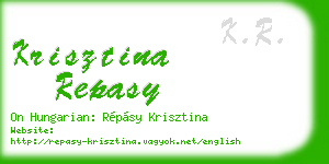 krisztina repasy business card